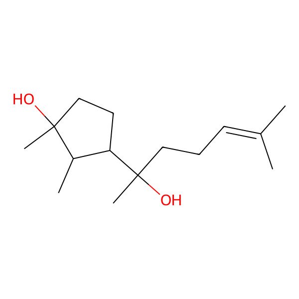 2D Structure of (1R,2S,3R)-3-[(2S)-2-hydroxy-6-methylhept-5-en-2-yl]-1,2-dimethylcyclopentan-1-ol