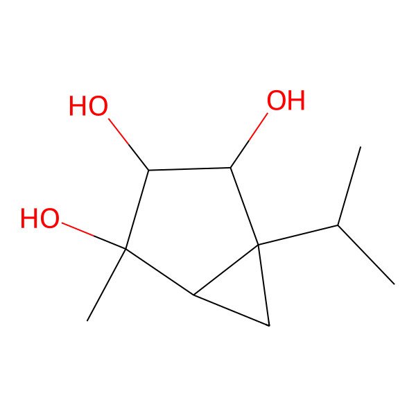 2D Structure of (1R,2S,3R,4R,5R)-4-methyl-1-propan-2-ylbicyclo[3.1.0]hexane-2,3,4-triol