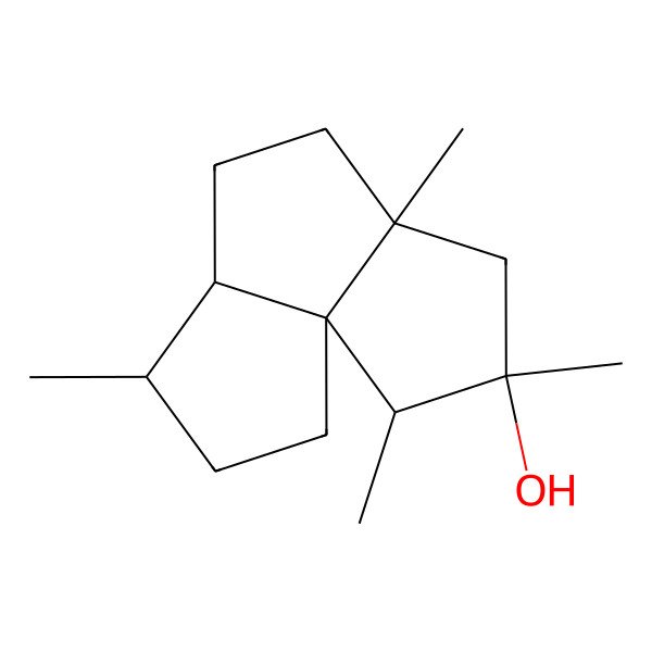 2D Structure of (1R,2S,3R,5S,8S,9R)-2,3,5,9-tetramethyltricyclo[6.3.0.01,5]undecan-3-ol