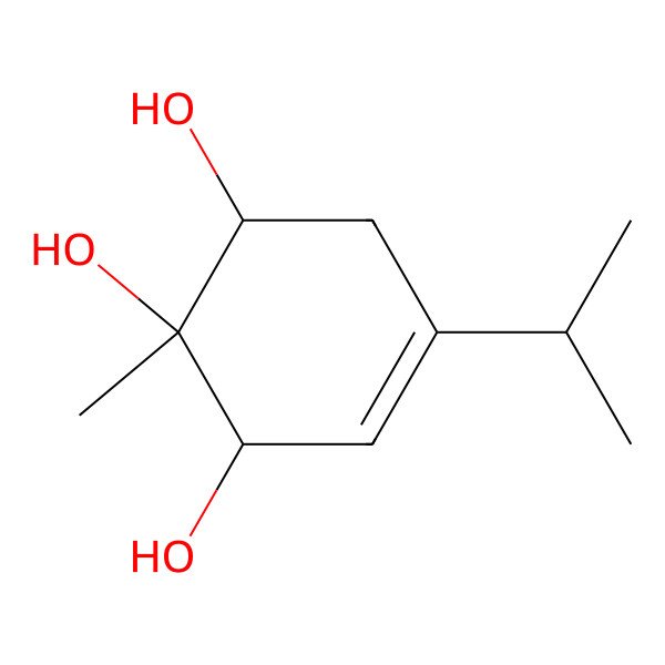 2D Structure of (1R,2S,3S)-2-methyl-5-propan-2-ylcyclohex-4-ene-1,2,3-triol