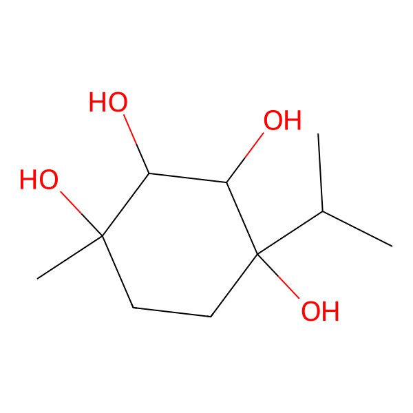 2D Structure of (1R,2S,3S,4S)-1-methyl-4-propan-2-ylcyclohexane-1,2,3,4-tetrol