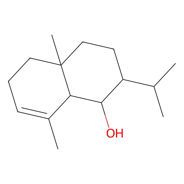 2D Structure of (1R,2S,4aR,8aR)-4a,8-dimethyl-2-propan-2-yl-2,3,4,5,6,8a-hexahydro-1H-naphthalen-1-ol