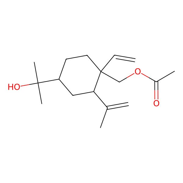 2D Structure of [(1R,2S,4R)-1-ethenyl-4-(2-hydroxypropan-2-yl)-2-prop-1-en-2-ylcyclohexyl]methyl acetate