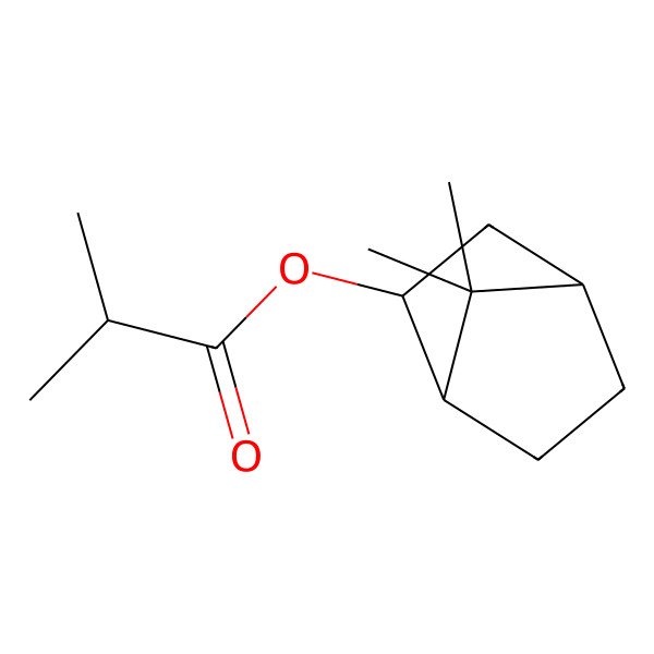 2D Structure of [(1R,2S,4R)-7,7-dimethyl-2-bicyclo[2.2.1]heptanyl] 2-methylpropanoate