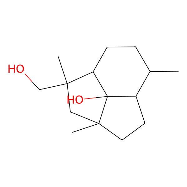 2D Structure of (1R,2S,4R,7R,8S,11S)-2-(hydroxymethyl)-2,4,8-trimethyltricyclo[5.3.1.04,11]undecan-11-ol