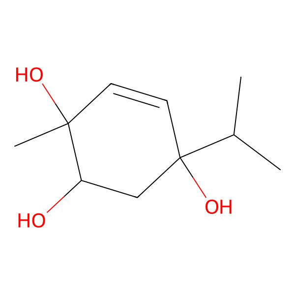2D Structure of (1R,2S,4S)-1-methyl-4-propan-2-ylcyclohex-5-ene-1,2,4-triol