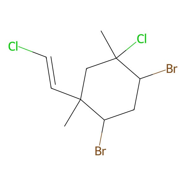 2D Structure of (1R,2S,4S,5R)-2,4-dibromo-1-chloro-5-[(E)-2-chloroethenyl]-1,5-dimethylcyclohexane