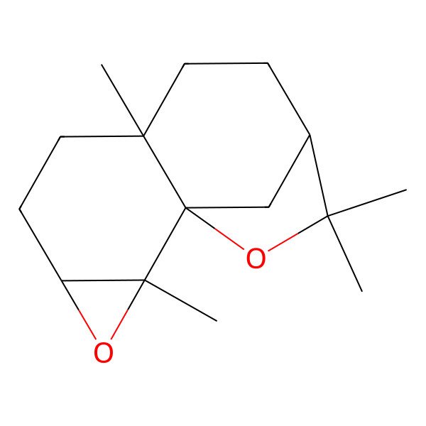 2D Structure of (1R,2S,4S,7R,10R)-2,7,11,11-tetramethyl-3,12-dioxatetracyclo[8.2.1.01,7.02,4]tridecane