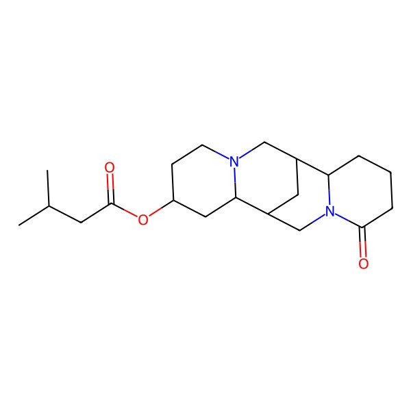 2D Structure of [(1R,2S,4S,9R,10R)-14-oxo-7,15-diazatetracyclo[7.7.1.02,7.010,15]heptadecan-4-yl] 3-methylbutanoate