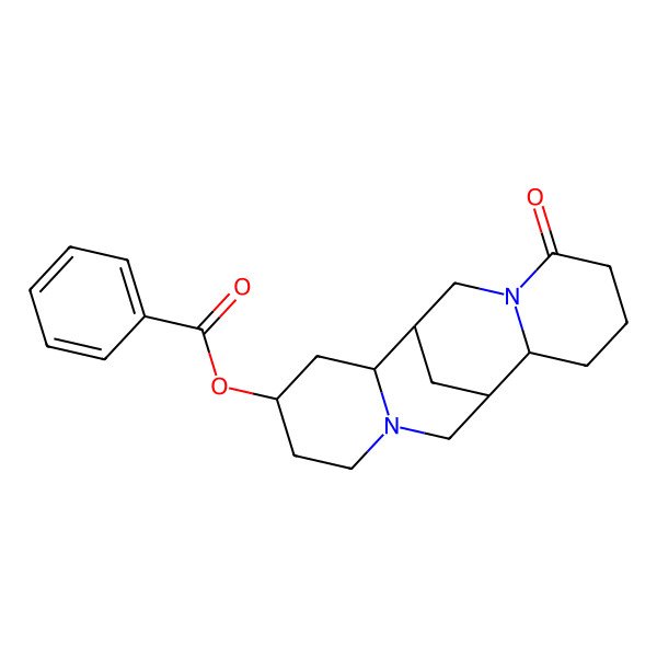 2D Structure of [(1R,2S,4S,9R,10R)-14-oxo-7,15-diazatetracyclo[7.7.1.02,7.010,15]heptadecan-4-yl] benzoate