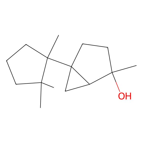 2D Structure of (1R,2S,5R)-2-methyl-5-[(1R)-1,2,2-trimethylcyclopentyl]bicyclo[3.1.0]hexan-2-ol