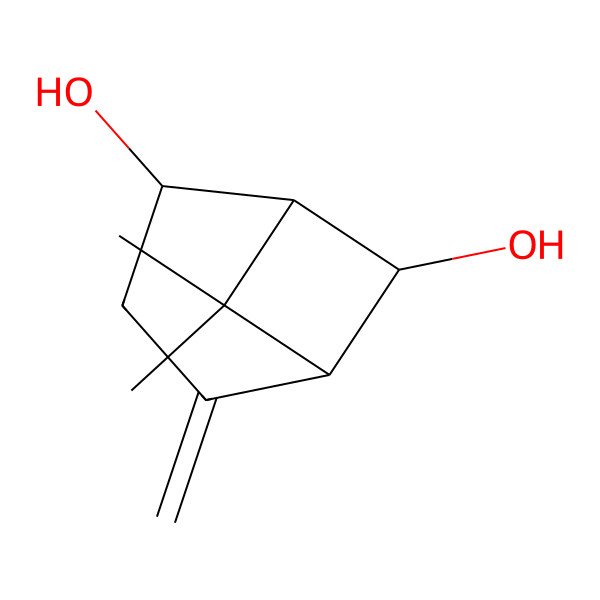 2D Structure of (1R,2S,5R,6R)-7,7-dimethyl-4-methylidenebicyclo[3.1.1]heptane-2,6-diol