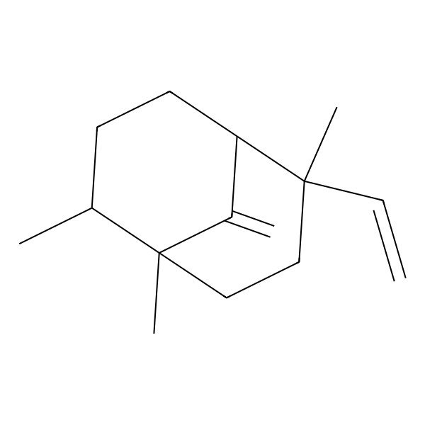 2D Structure of (1R,2S,5R,6S)-6-ethenyl-1,2,6-trimethyl-9-methylidenebicyclo[3.3.1]nonane