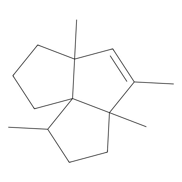 2D Structure of (1R,2S,5R,8R)-2,5,6,8-tetramethyltricyclo[6.3.0.01,5]undec-6-ene