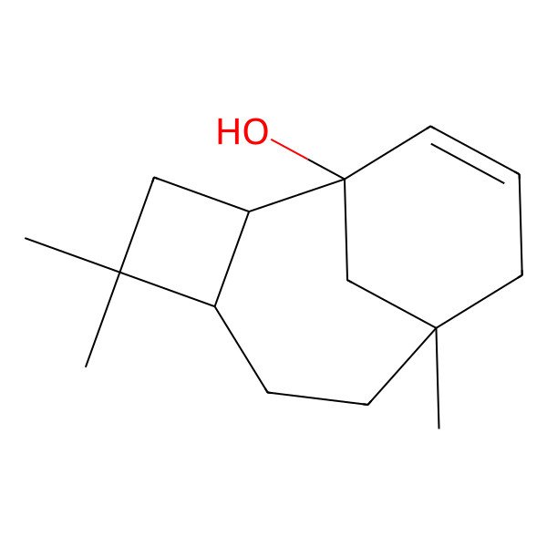 2D Structure of (1R,2S,5S,8R)-4,4,8-trimethyltricyclo[6.3.1.02,5]dodec-10-en-1-ol