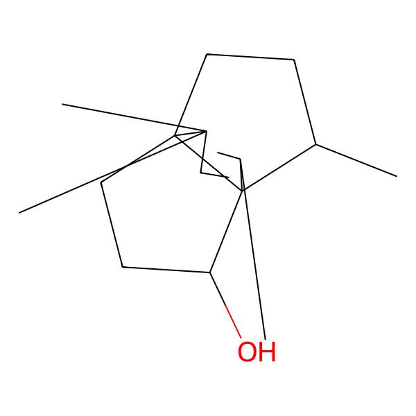 2D Structure of (1R,2S,5S,9R)-6,6,8,9-tetramethyltricyclo[3.3.3.01,5]undec-7-en-2-ol