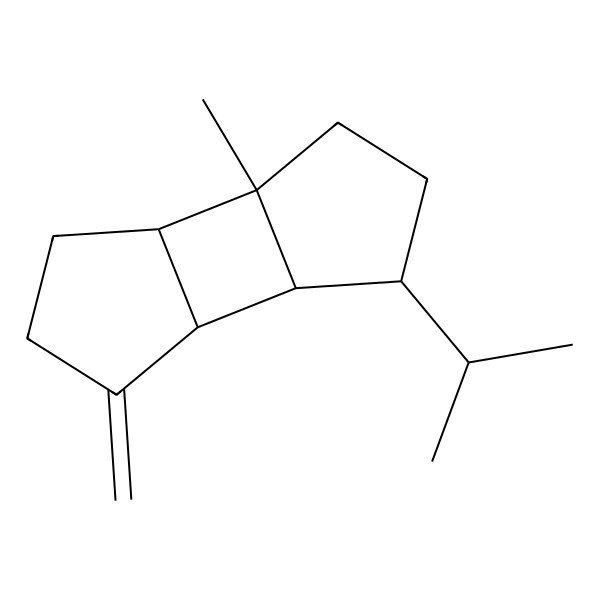2D Structure of (1R,2S,6S,7R,8S)-1-methyl-5-methylidene-8-propan-2-yltricyclo[5.3.0.02,6]decane