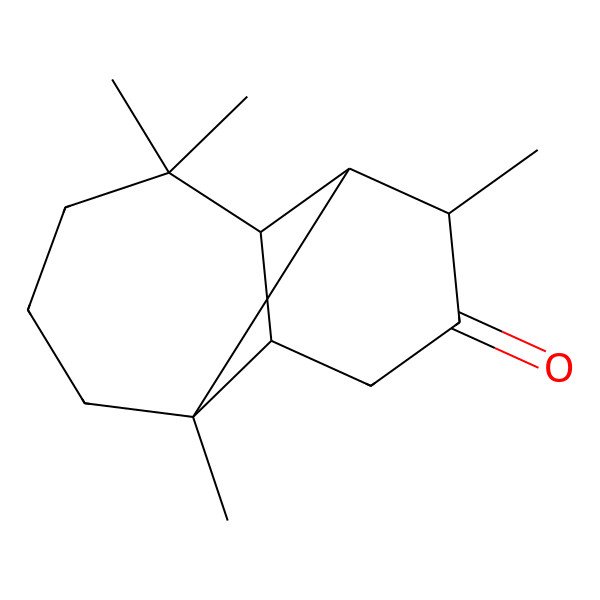 2D Structure of (1R,2S,7R,8R,9S)-2,6,6,9-tetramethyltricyclo[5.4.0.02,8]undecan-10-one