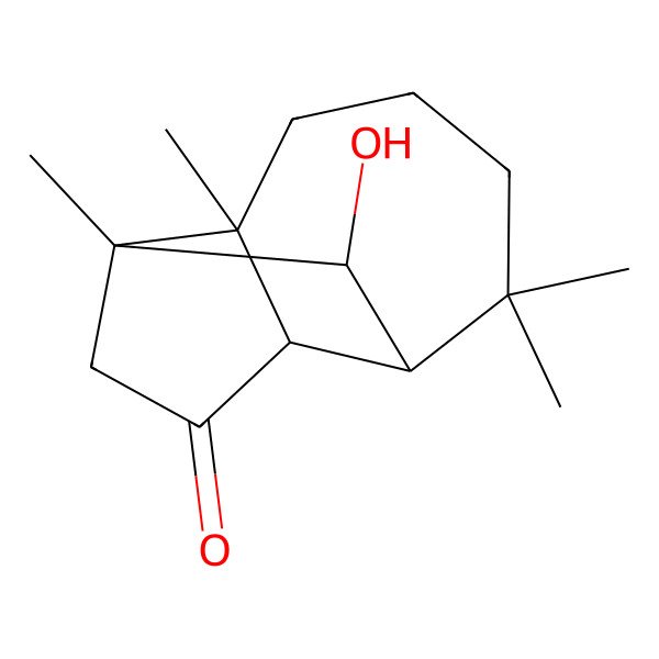 2D Structure of (1R,2S,7S,8S,9R)-8-hydroxy-2,6,6,9-tetramethyltricyclo[5.4.0.02,9]undecan-11-one