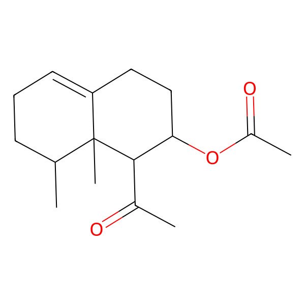 2D Structure of [(1R,2S,8S,8aS)-1-acetyl-8,8a-dimethyl-2,3,4,6,7,8-hexahydro-1H-naphthalen-2-yl] acetate