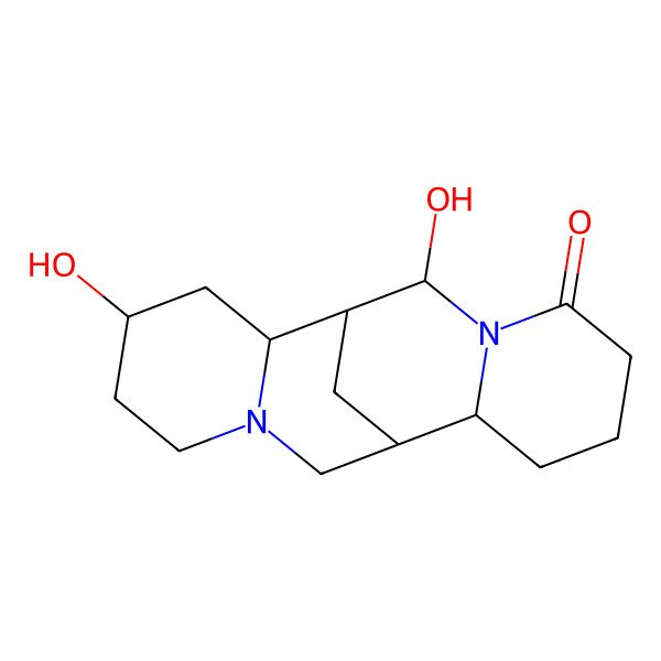 2D Structure of (1R,2S,8S,9S,10R,12R)-8,12-dihydroxy-7,15-diazatetracyclo[7.7.1.02,7.010,15]heptadecan-6-one