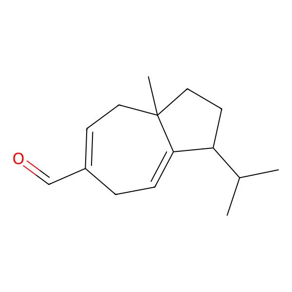 2D Structure of (1R,3aR)-3a-methyl-1-propan-2-yl-2,3,4,7-tetrahydro-1H-azulene-6-carbaldehyde