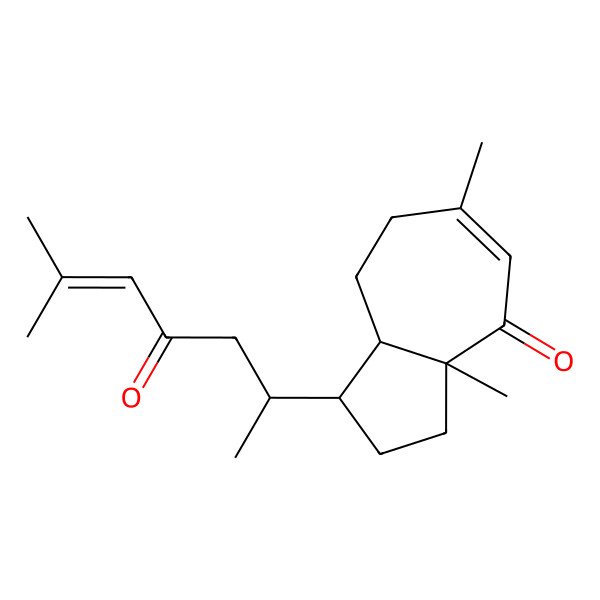 2D Structure of (1R,3aR,8aR)-3a,6-dimethyl-1-[(2S)-6-methyl-4-oxohept-5-en-2-yl]-1,2,3,7,8,8a-hexahydroazulen-4-one