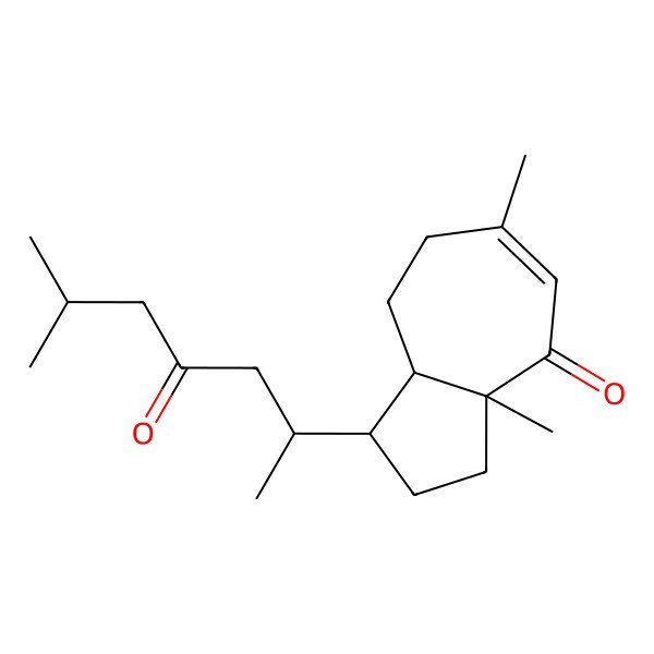 2D Structure of (1R,3aR,8aR)-3a,6-dimethyl-1-[(2S)-6-methyl-4-oxoheptan-2-yl]-1,2,3,7,8,8a-hexahydroazulen-4-one