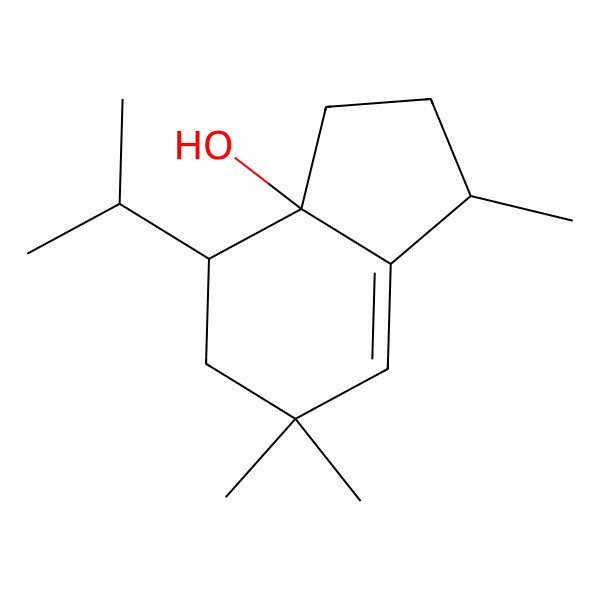 2D Structure of (1R,3aS,4R)-1,6,6-trimethyl-4-propan-2-yl-2,3,4,5-tetrahydro-1H-inden-3a-ol