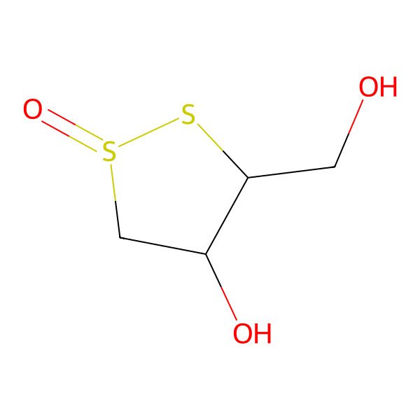2D Structure of (1R,3R,4R)-3-(hydroxymethyl)-1-oxodithiolan-4-ol