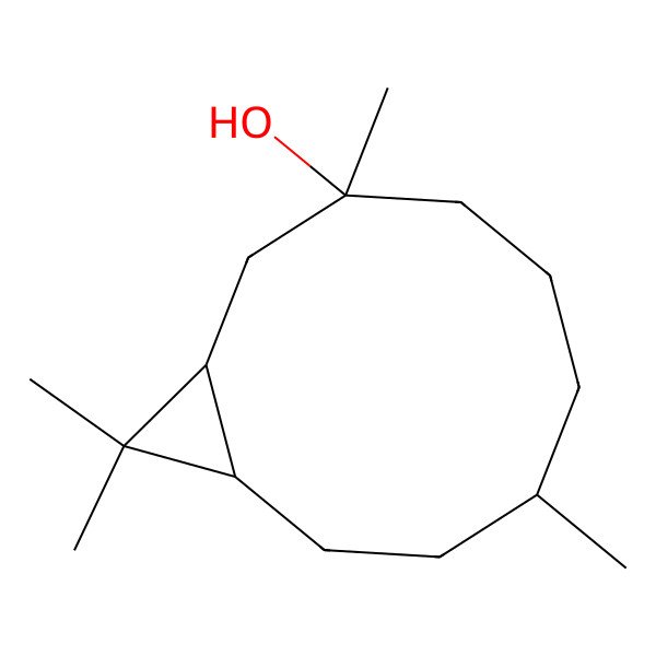 2D Structure of (1R,3R,7S,10S)-3,7,11,11-tetramethylbicyclo[8.1.0]undecan-3-ol