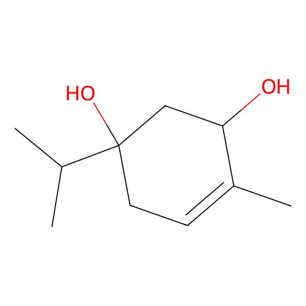 2D Structure of (1R,3S)-4-methyl-1-propan-2-ylcyclohex-4-ene-1,3-diol