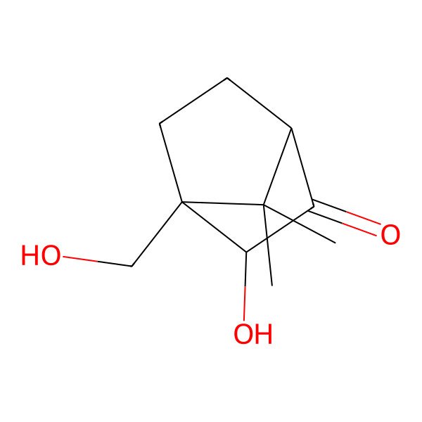 2D Structure of (1R,3S,4S)-3-hydroxy-4-(hydroxymethyl)-7,7-dimethylbicyclo[2.2.1]heptan-2-one