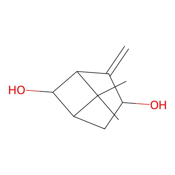 2D Structure of (1R,3S,5R,6R)-7,7-dimethyl-2-methylidenebicyclo[3.1.1]heptane-3,6-diol
