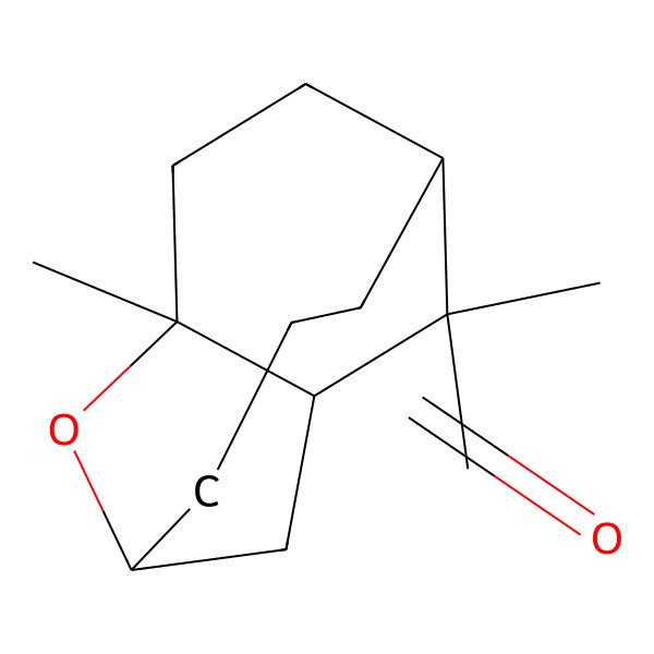 2D Structure of (1R,3S,7S,10S)-10,11,11-trimethyl-12-oxatricyclo[5.3.1.13,10]dodecan-5-one