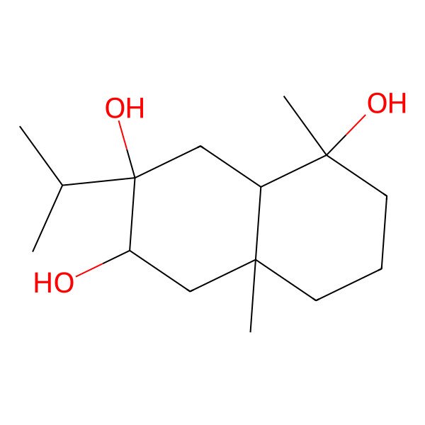 2D Structure of (1R,4aR,6R,7S,8aS)-1,4a-dimethyl-7-propan-2-yl-3,4,5,6,8,8a-hexahydro-2H-naphthalene-1,6,7-triol