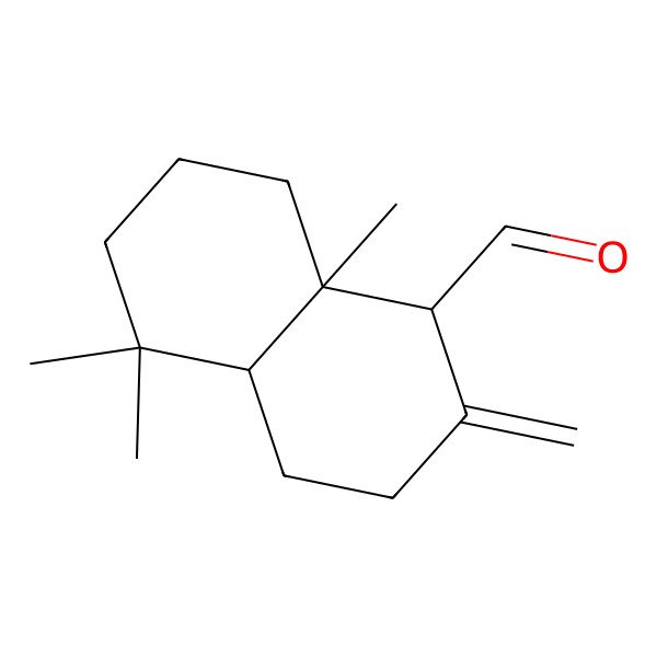 2D Structure of (1R,4aR,8aR)-5,5,8a-trimethyl-2-methylidene-3,4,4a,6,7,8-hexahydro-1H-naphthalene-1-carbaldehyde