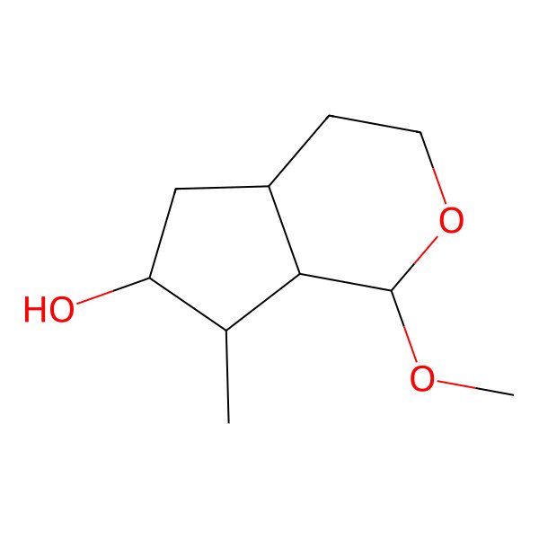 2D Structure of (1R,4aS,6S,7R,7aS)-1-methoxy-7-methyl-1,3,4,4a,5,6,7,7a-octahydrocyclopenta[c]pyran-6-ol