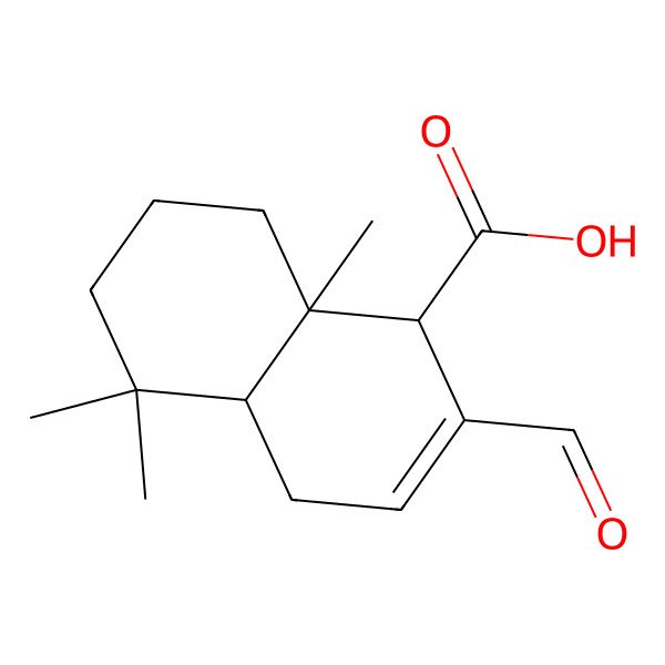 2D Structure of (1R,4aS,8aR)-2-formyl-5,5,8a-trimethyl-1,4,4a,6,7,8-hexahydronaphthalene-1-carboxylic acid