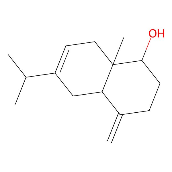 2D Structure of (1R,4aS,8aR)-6-Isopropyl-8a-methyl-4-methylene-1,2,3,4,4a,5,8,8a-octahydronaphthalen-1-ol