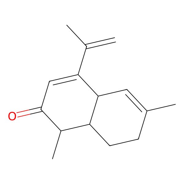 2D Structure of (1R,4aS,8aS)-1,6-dimethyl-4-prop-1-en-2-yl-4a,7,8,8a-tetrahydro-1H-naphthalen-2-one 2D Structure of (1R,4aS,8aS)-1,6-dimethyl-4-prop-1-en-2-yl-4a,7,8,8a-tetrahydro-1H-naphthalen-2-one