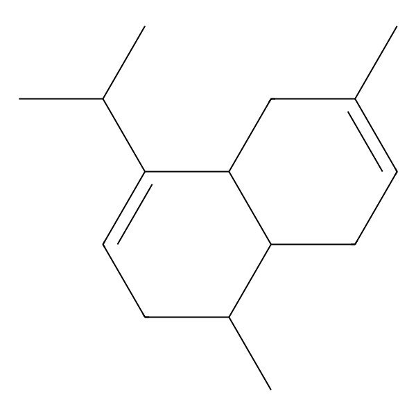 2D Structure of (1R,4aS,8aS)-1,6-dimethyl-4-propan-2-yl-1,2,4a,5,8,8a-hexahydronaphthalene