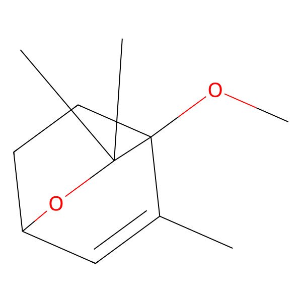 2D Structure of (1R,4R)-4-methoxy-3,3,5-trimethyl-2-oxabicyclo[2.2.2]oct-5-ene