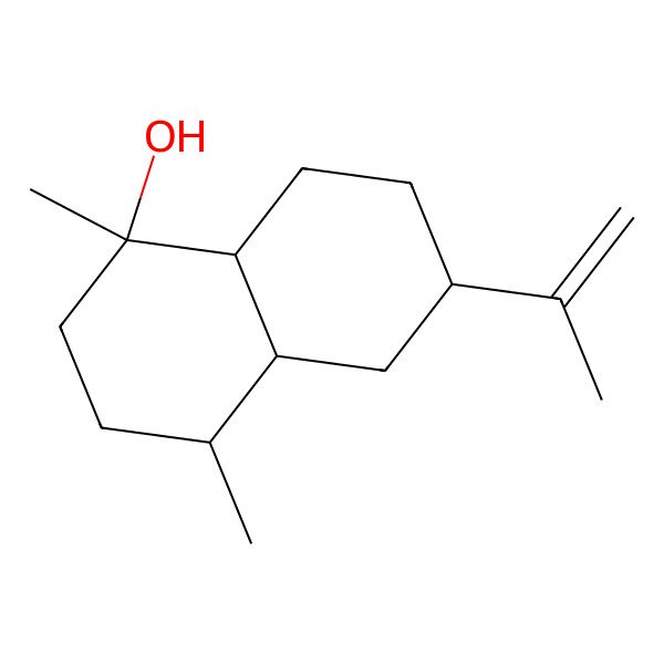 2D Structure of (1R,4R,4aR,6S,8aS)-1,4-dimethyl-6-prop-1-en-2-yl-3,4,4a,5,6,7,8,8a-octahydro-2H-naphthalen-1-ol