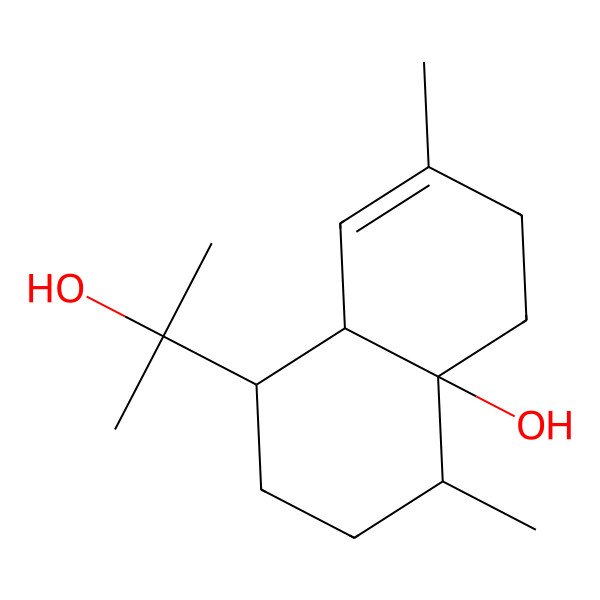 2D Structure of (1R,4R,4aS,8aS)-1-(2-hydroxypropan-2-yl)-4,7-dimethyl-2,3,4,5,6,8a-hexahydro-1H-naphthalen-4a-ol