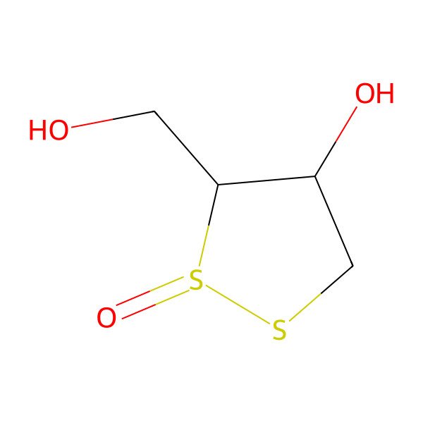 2D Structure of (1R,4R,5R)-5-(hydroxymethyl)-1-oxodithiolan-4-ol
