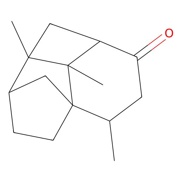 2D Structure of (1R,4R,5R,7S,11R)-5,10,11-trimethyltetracyclo[5.3.1.11,4.05,11]dodecan-8-one