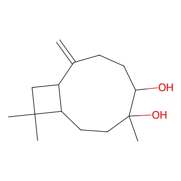 2D Structure of (1R,4R,5R,9S)-4,5-dihydroxycaryophyllan-8(13)-ene