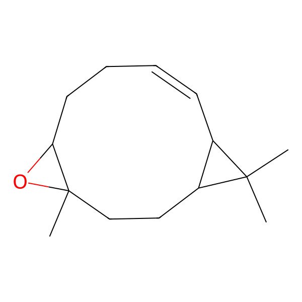 2D Structure of (1R,4R,6S,9Z,11S)-4,12,12-trimethyl-5-oxatricyclo[9.1.0.04,6]dodec-9-ene