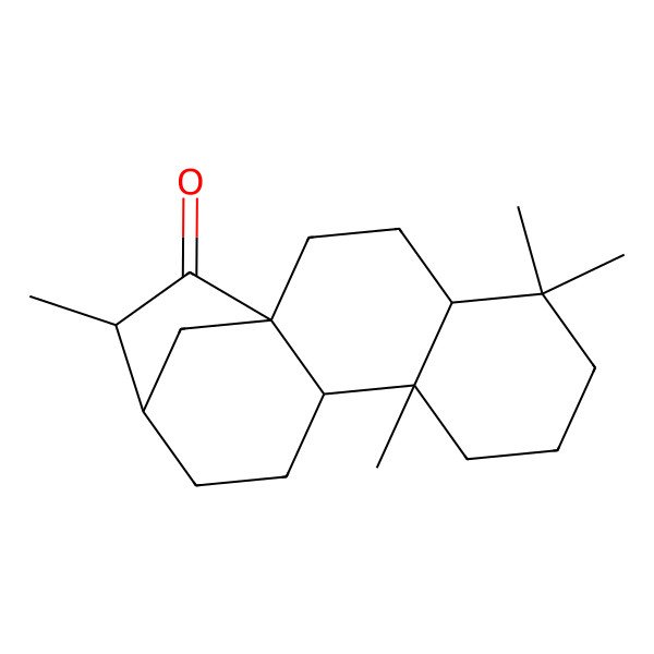 2D Structure of (1R,4R,9R,10S,13R,14S)-5,5,9,14-tetramethyltetracyclo[11.2.1.01,10.04,9]hexadecan-15-one